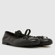 Geox Plie Ballerina Girls Youth in Black Geox Plie Ballerina,2 of 4