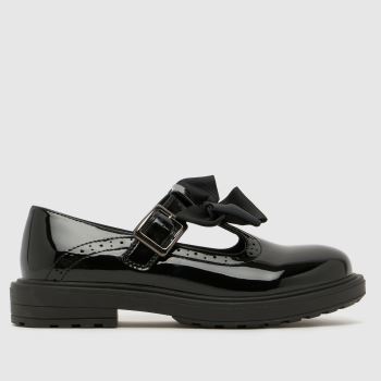 schuh Black Loz Patent Bow T-Bar Girls Youth