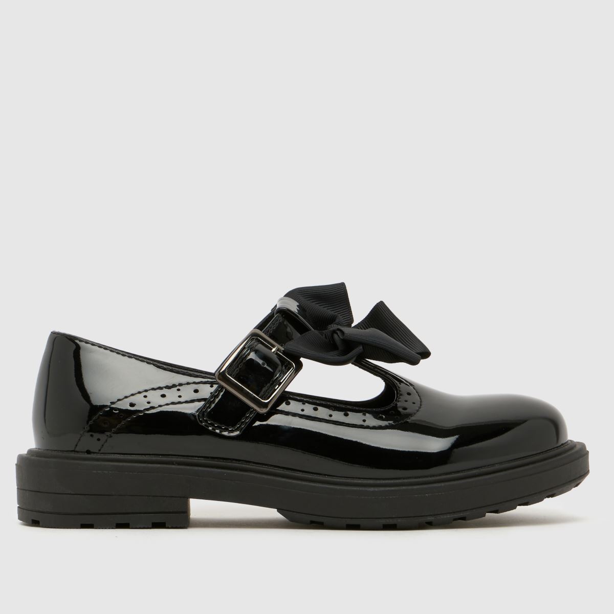 schuh Loz Patent Bow T-Bar Girls Youth in Black schuh Loz Patent Bow T-Bar
