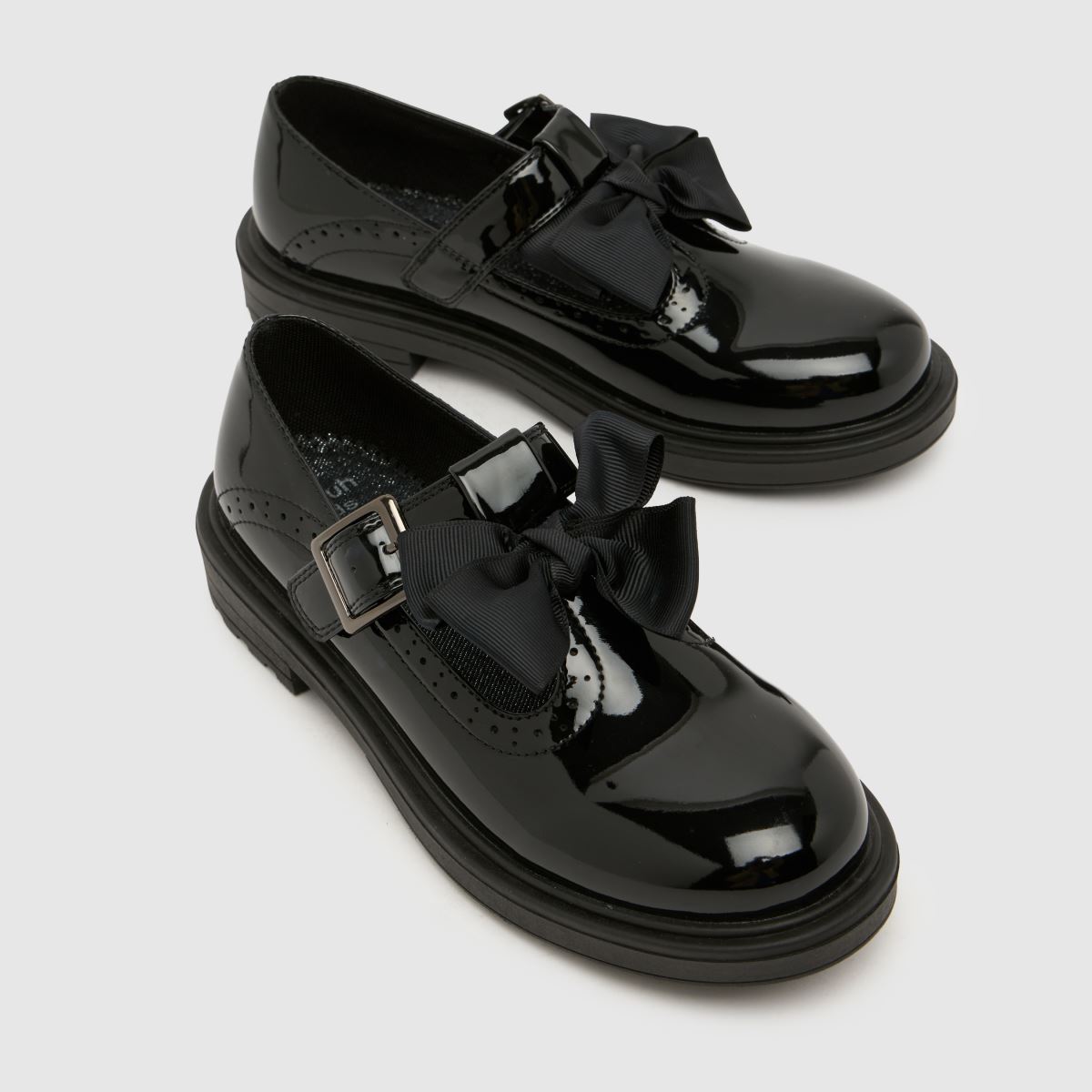 schuh Loz Patent Bow T-Bar Girls Youth in Black schuh Loz Patent Bow T-Bar 4