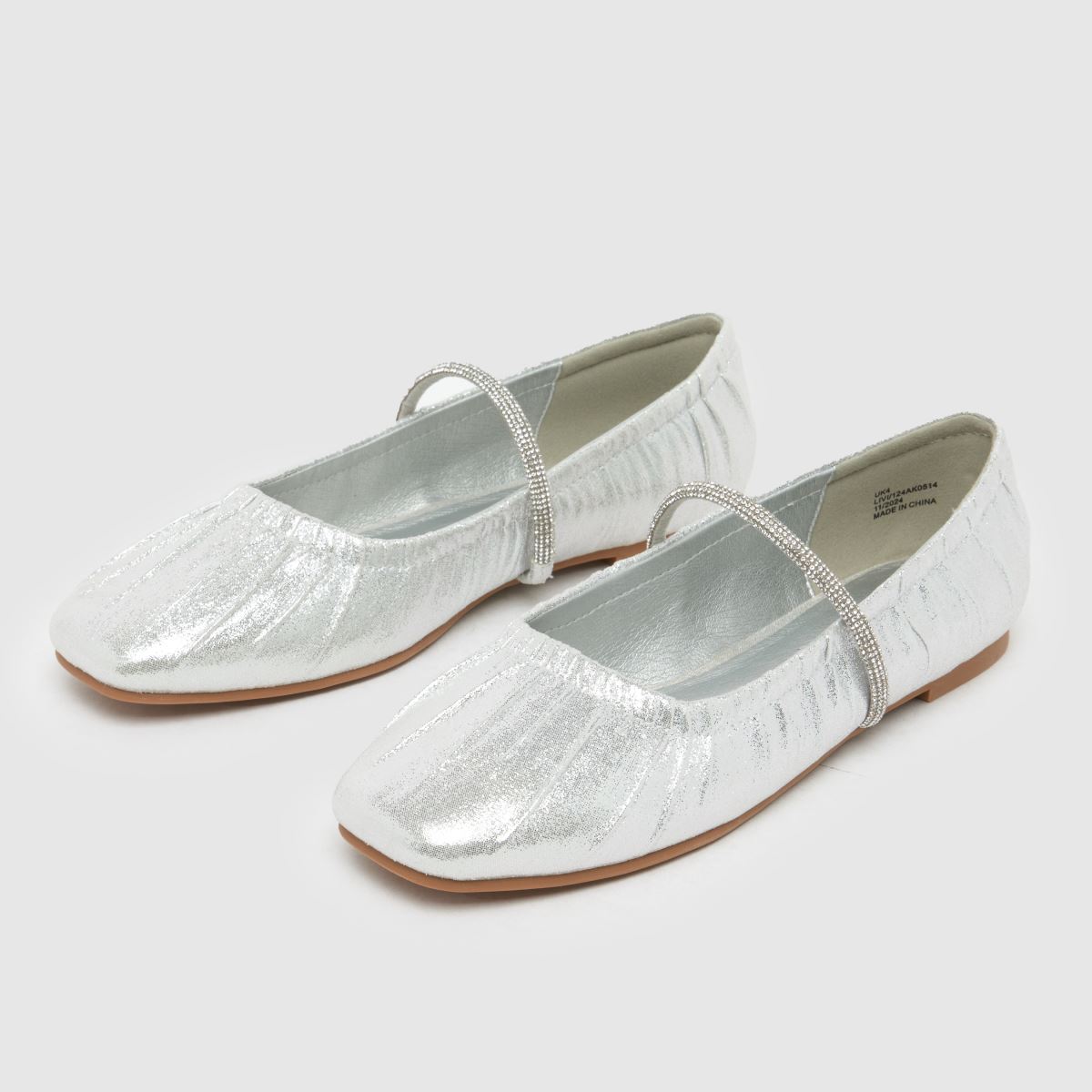 schuh Livi Ballerina Girls Youth in Silver schuh Livi Ballerina 4