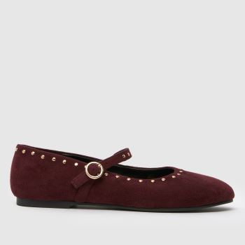 schuh Burgundy Lexanne Studded Ballerina Girls Youth