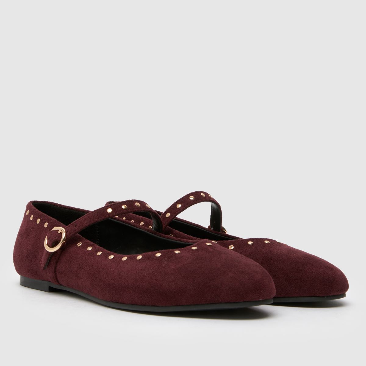 schuh Lexanne Studded Ballerina Girls Youth in Burgundy schuh Lexanne Studded Ballerina 1