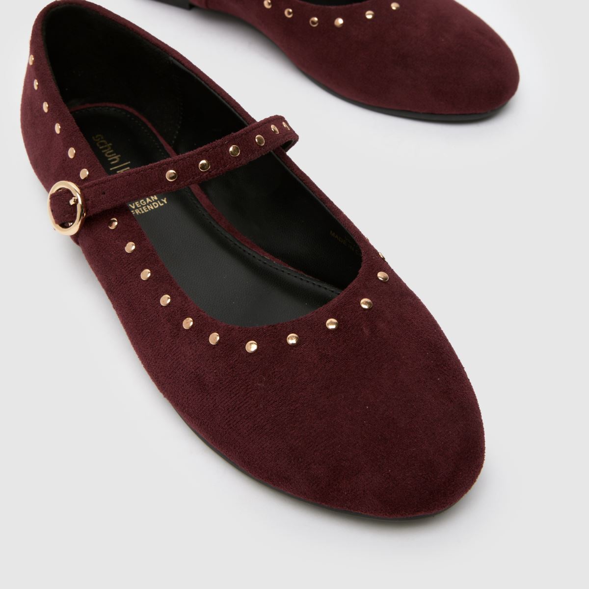 schuh Lexanne Studded Ballerina Girls Youth in Burgundy schuh Lexanne Studded Ballerina 4