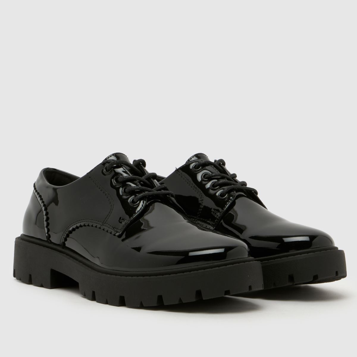 schuh Lovely Lace Up Girls Youth in Black schuh Lovely Lace Up 1