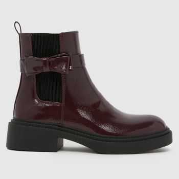 schuh Burgundy Cait Bow Chlesea Girls Youth
