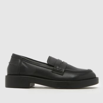 schuh Black Lipbalm Leather Loafer Girls Youth