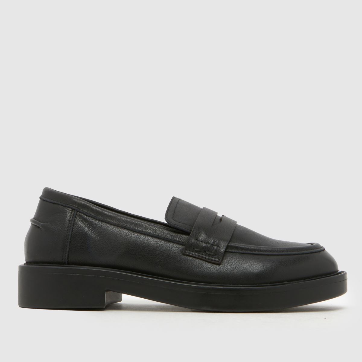 schuh Lipbalm Leather Loafer Girls Youth in Black schuh Lipbalm Leather Loafer