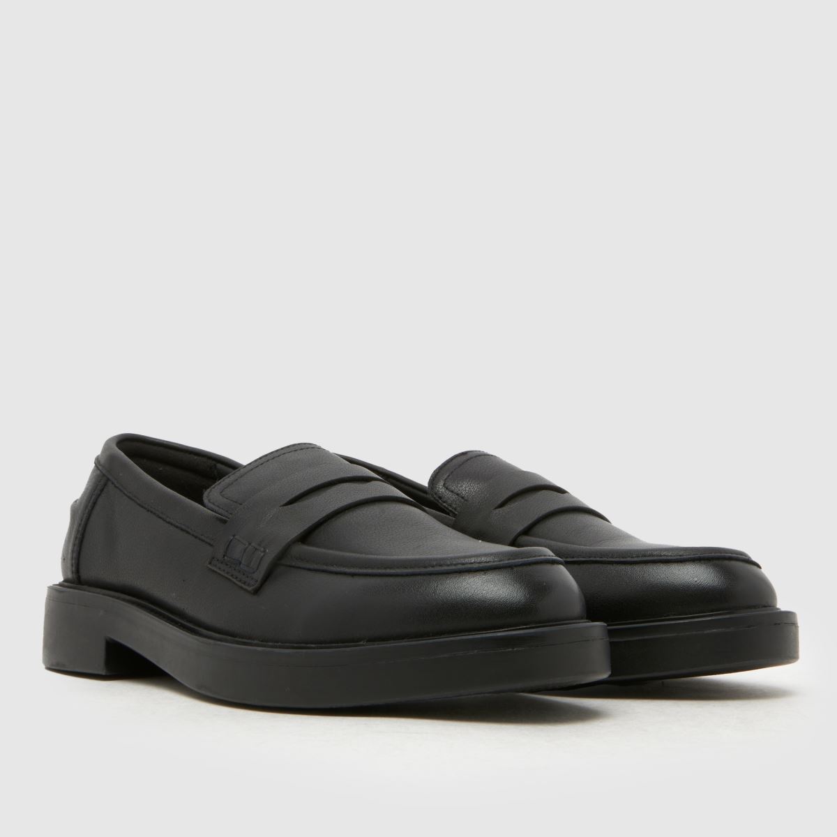 schuh Lipbalm Leather Loafer Girls Youth in Black schuh Lipbalm Leather Loafer 1