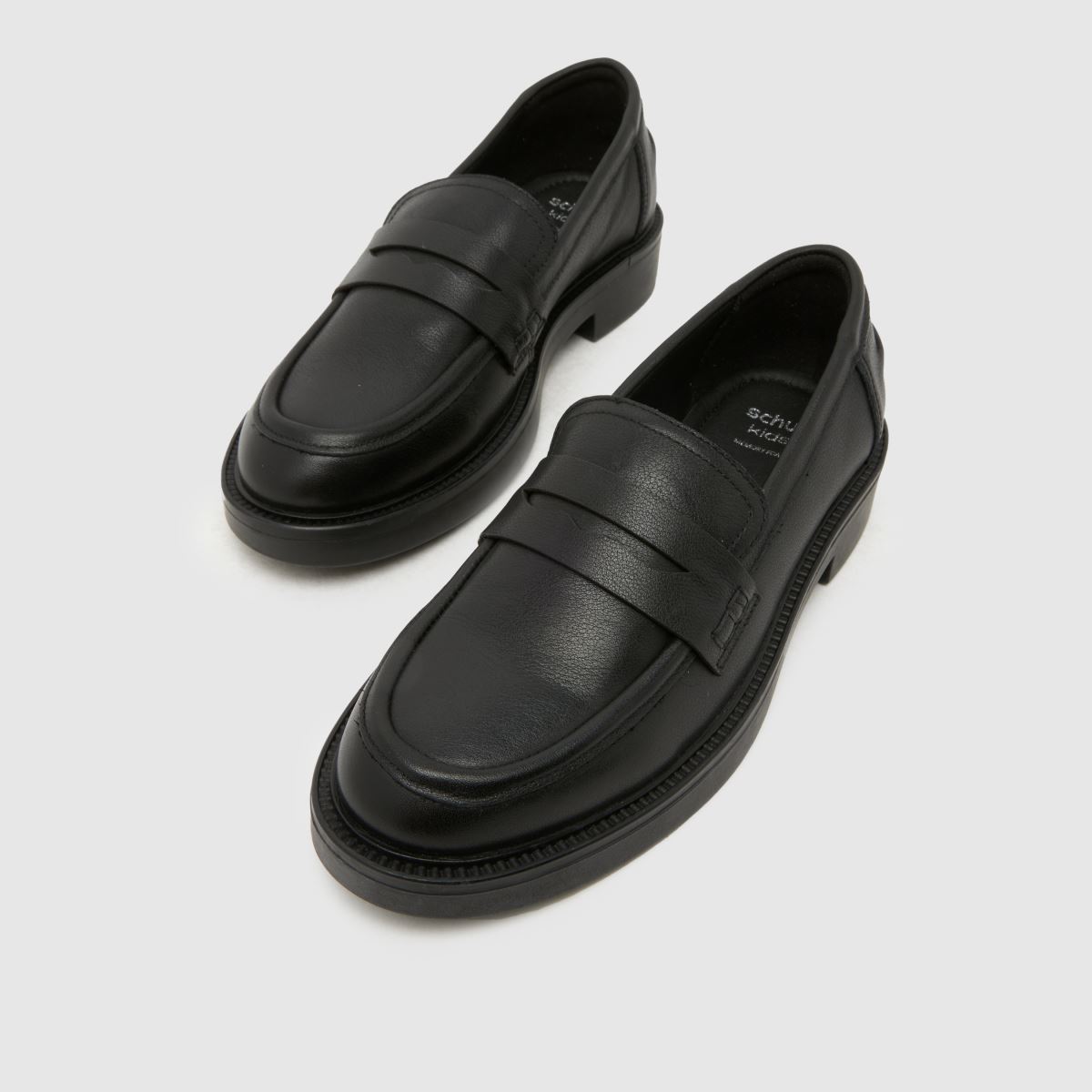 schuh Lipbalm Leather Loafer Girls Youth in Black schuh Lipbalm Leather Loafer 7