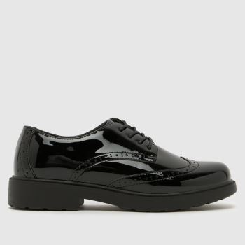 schuh Black Locket Brogue Lace Up Girls Youth