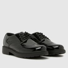 schuh Locket Brogue Lace Up Girls Youth in Black schuh Locket Brogue Lace Up,2 of 4