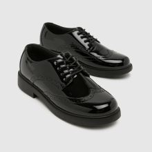 schuh Locket Brogue Lace Up Girls Youth in Black schuh Locket Brogue Lace Up,3 of 4