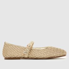 schuh Loveable Woven Ballerina Girls Youth in Gold schuh Loveable Woven Ballerina,1 of 4