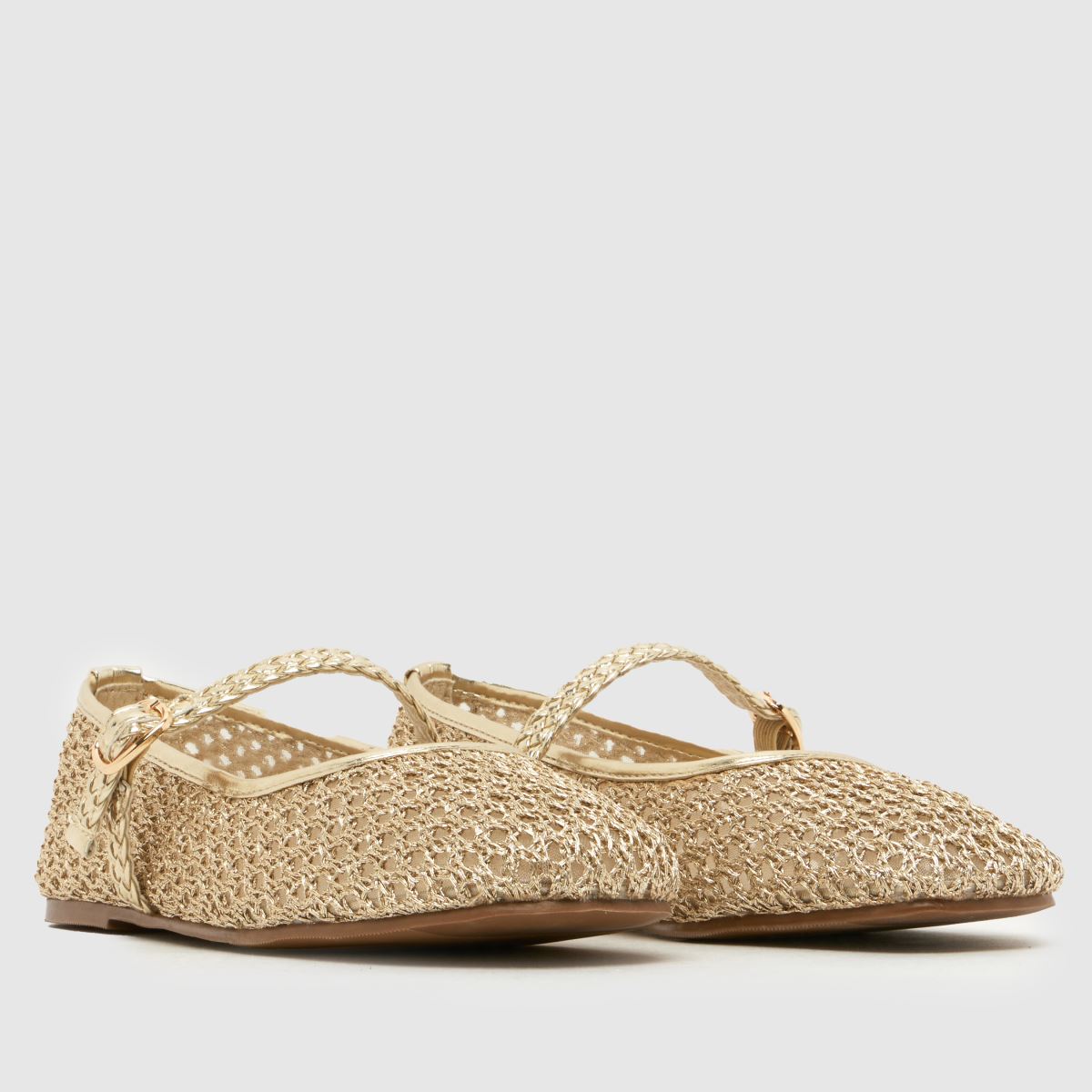 schuh Loveable Woven Ballerina Girls Youth in Gold schuh Loveable Woven Ballerina 1