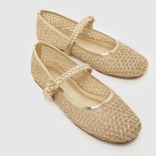 schuh Loveable Woven Ballerina Girls Youth in Gold schuh Loveable Woven Ballerina,3 of 4