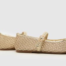 schuh Loveable Woven Ballerina Girls Youth in Gold schuh Loveable Woven Ballerina,4 of 4