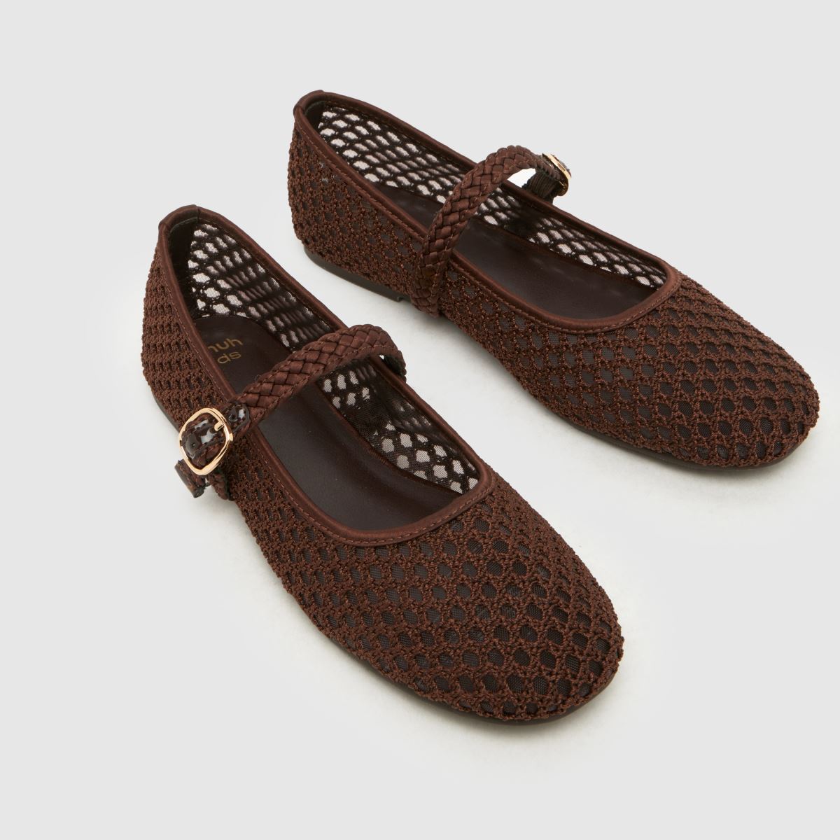 schuh Loveable Woven Ballerina Girls Youth in Brown schuh Loveable Woven Ballerina 4