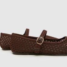 schuh Loveable Woven Ballerina Girls Youth in Brown schuh Loveable Woven Ballerina,4 of 4