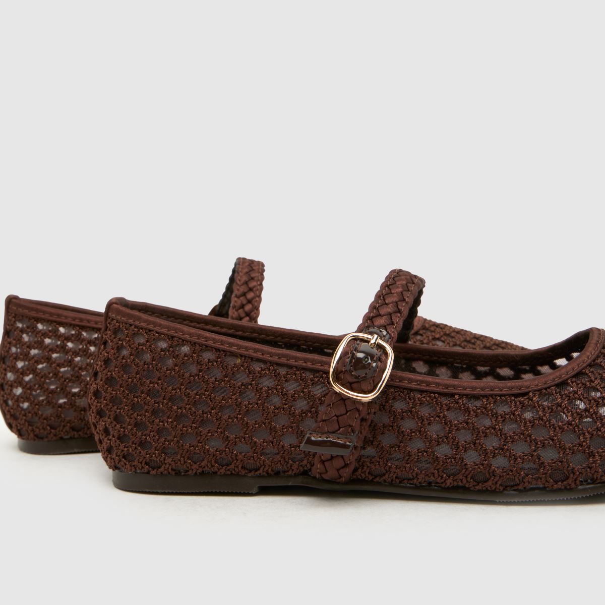 schuh Loveable Woven Ballerina Girls Youth in Brown schuh Loveable Woven Ballerina 7