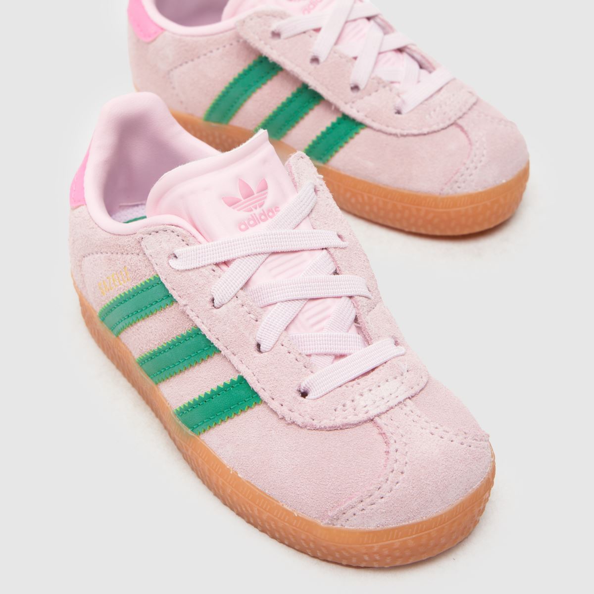 adidas Gazelle Girls Toddler in Pale Pink