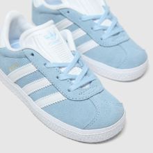 pale blue gazelle suede trainers