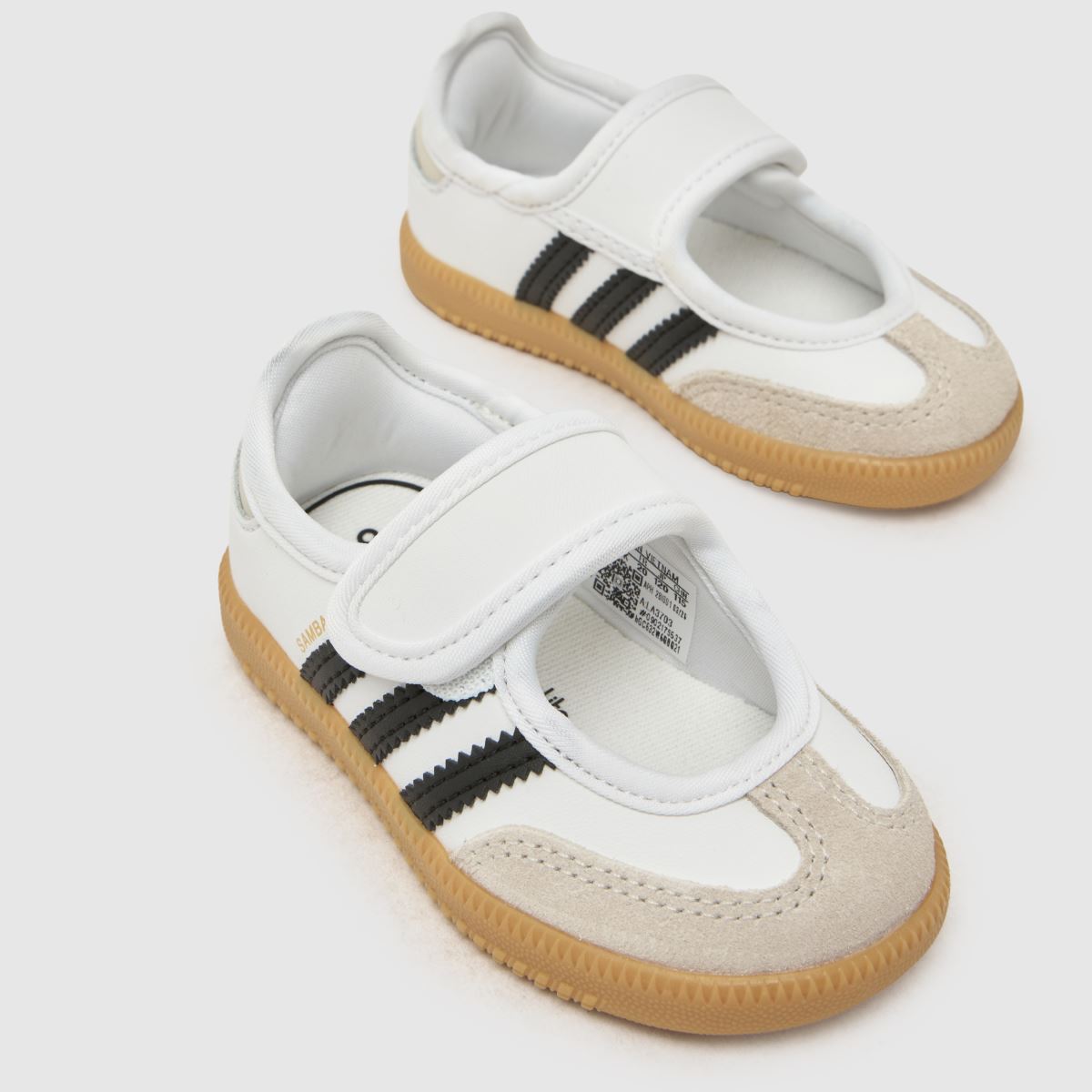 adidas Samba Jane Girls Toddler in White & Black adidas Samba Jane 4