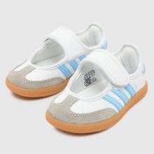 adidas Samba Jane Girls Toddler in White & Pl Blue adidas Samba Jane,3 of 4