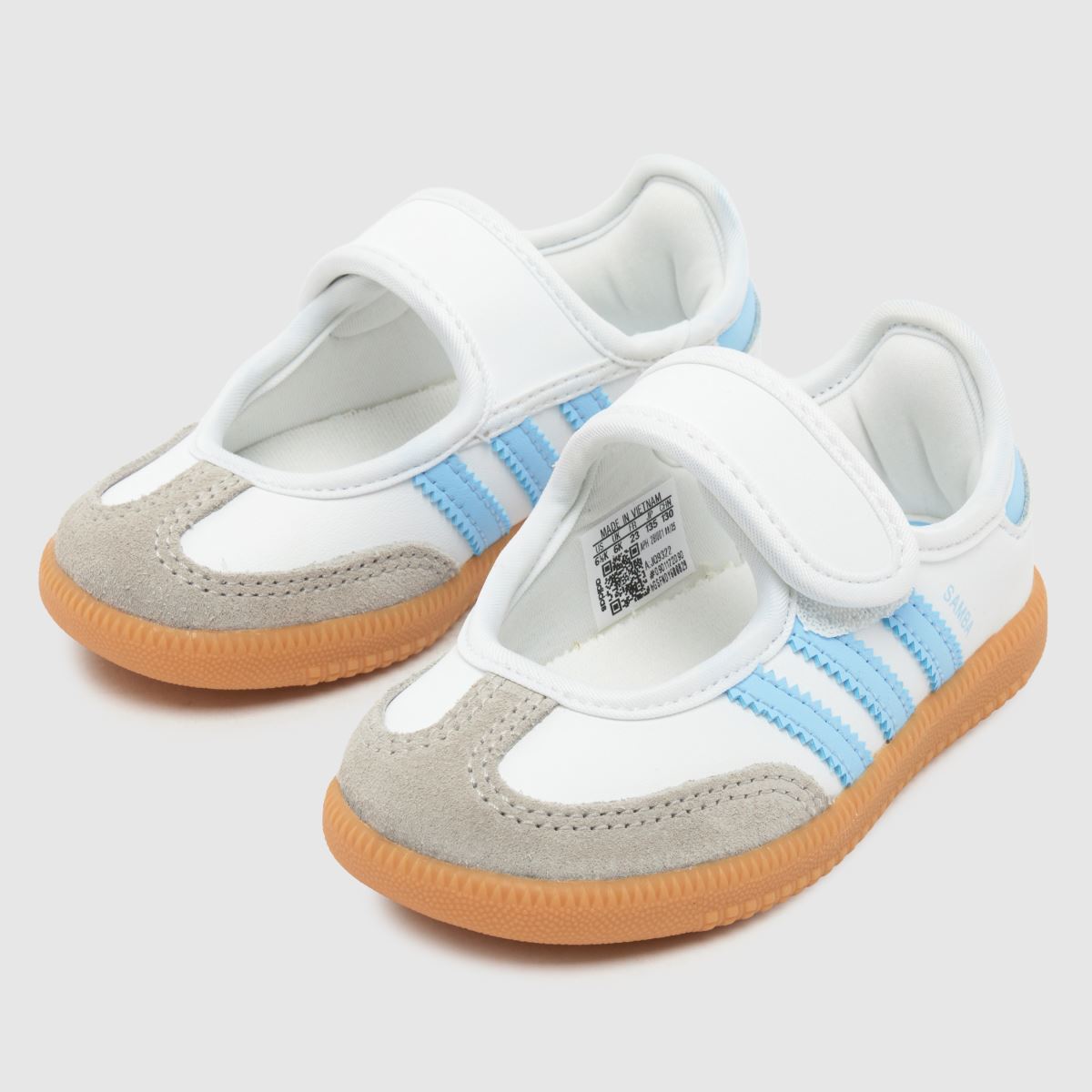 Kids Girls Toddler White & Pl Blue adidas Samba Jane Trainers | schuh