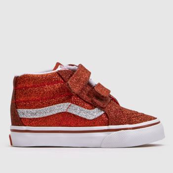 Vans Red Sk8-Mid 2v Girls Toddler