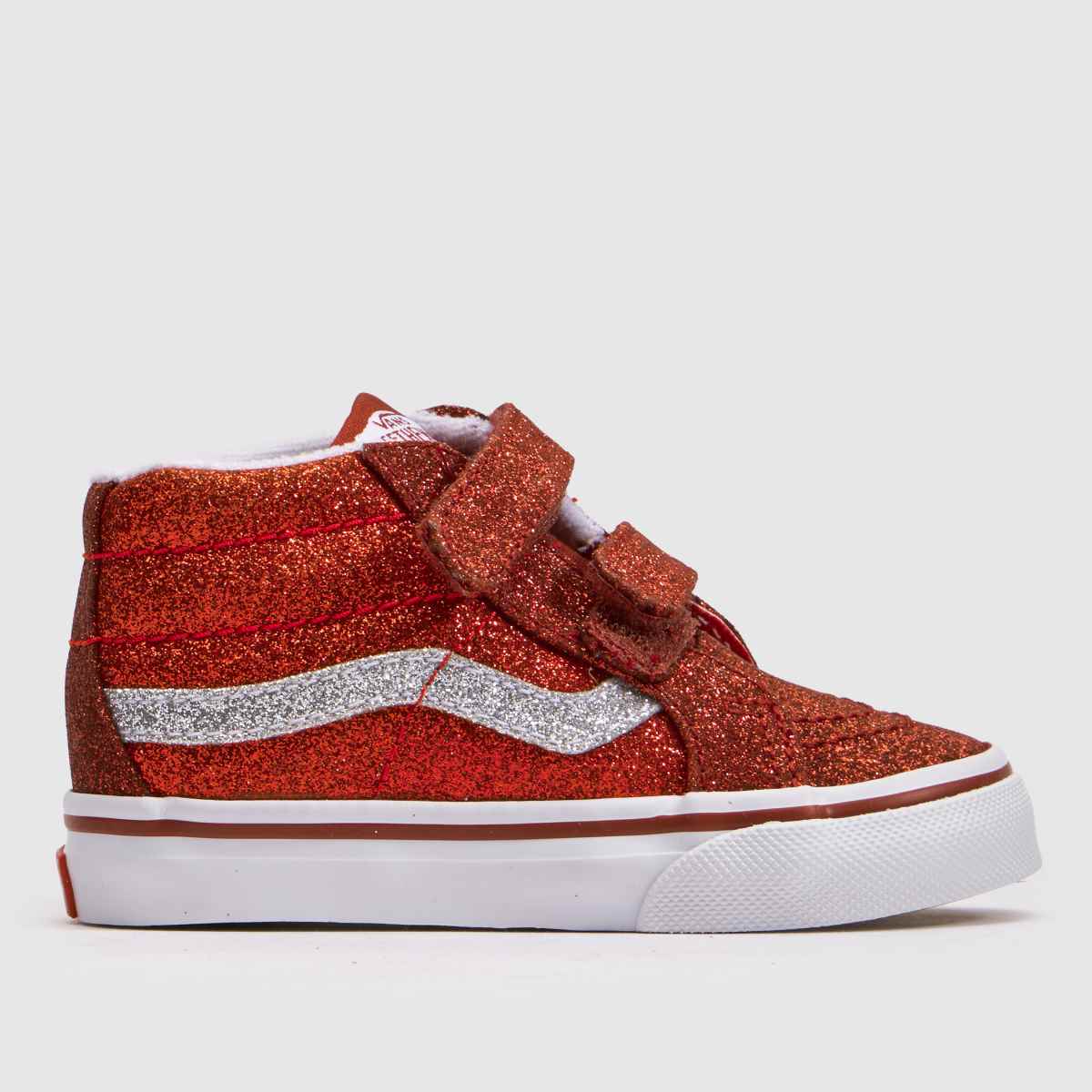 Vans Sk8-Mid 2v Girls Toddler in Red Vans Sk8-Mid 2v