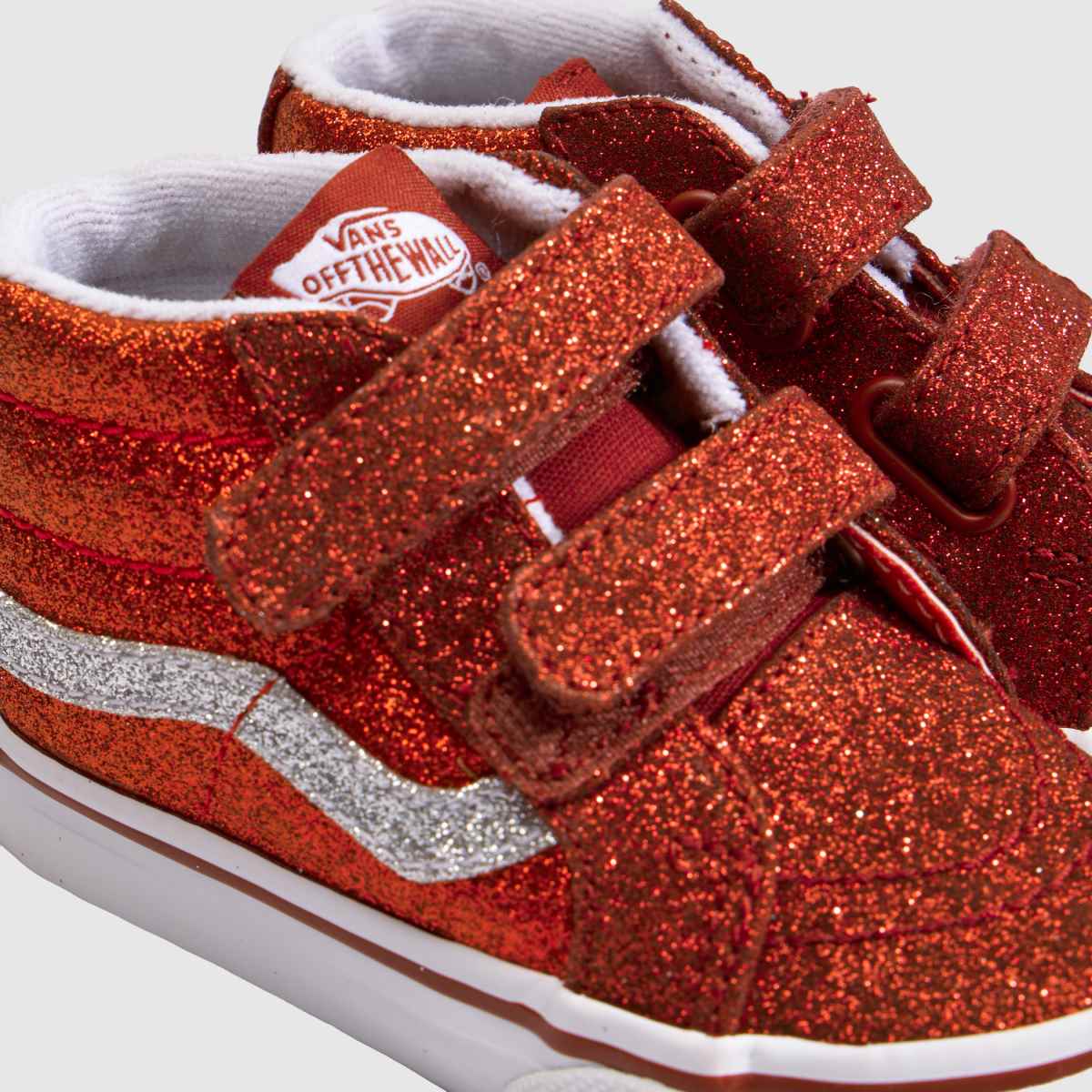 Vans Sk8-Mid 2v Girls Toddler in Red Vans Sk8-Mid 2v 4