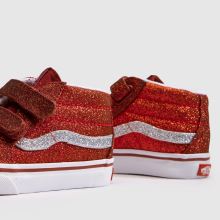 Vans Sk8-Mid 2v Girls Toddler in Red Vans Sk8-Mid 2v,4 of 4