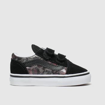 vans black & brown old skool v trainers toddler vans black & brown old skool v trainers toddler