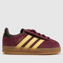 adidas Gazelle Indoor Girls Toddler in Burgundy adidas Gazelle Indoor,1 of 4