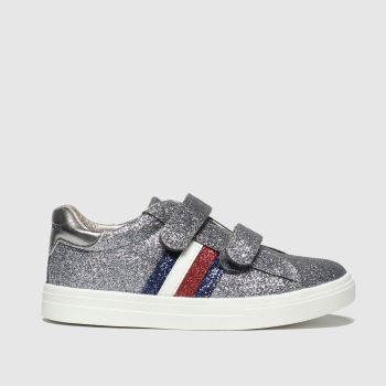 tommy hilfiger silver & red velcro sneaker trainers toddler tommy hilfiger silver & red velcro sneaker trainers toddler