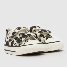 Converse All Star 2V Lo Girls Toddler in Black & White Converse All Star 2V Lo,2 of 4