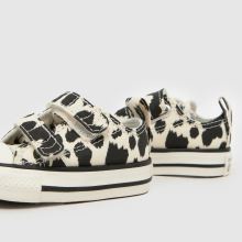 Converse All Star 2V Lo Girls Toddler in Black & White Converse All Star 2V Lo,4 of 4