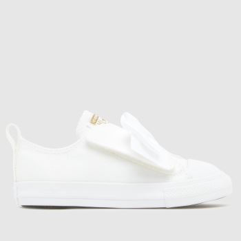 Converse White All Star One Strap Bow Girls Toddler