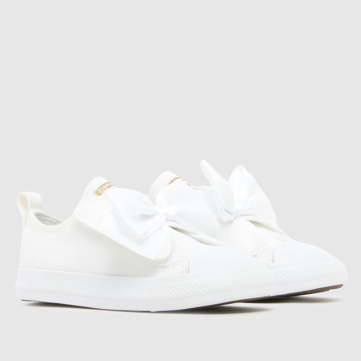 Converse All Star One Strap Bow Girls Toddler in White Converse All Star One Strap Bow 1