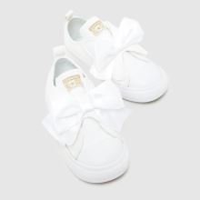 Converse All Star One Strap Bow Girls Toddler in White Converse All Star One Strap Bow,3 of 4