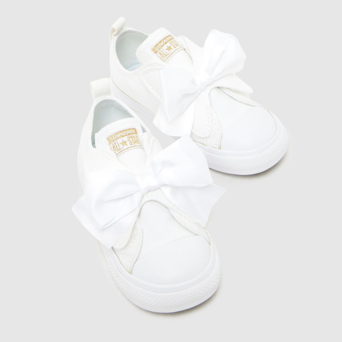 Converse All Star One Strap Bow Girls Toddler in White Converse All Star One Strap Bow 4