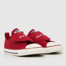 Converse Chucks in Love All Star Lo 1V Girls Toddler in Red Converse Chucks in Love All Star Lo 1V,2 of 4