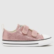 Converse All Star Lo 2V Glitter Girls Toddler in Pale Pink Converse All Star Lo 2V Glitter,1 of 4