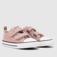 Converse All Star Lo 2V Glitter Girls Toddler in Pale Pink Converse All Star Lo 2V Glitter,2 of 4