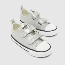 Converse All Star Lo 2V Glitter Girls Toddler in Silver Converse All Star Lo 2V Glitter,3 of 4