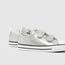 Converse All Star Lo 2V Glitter Girls Toddler in Silver Converse All Star Lo 2V Glitter,4 of 4