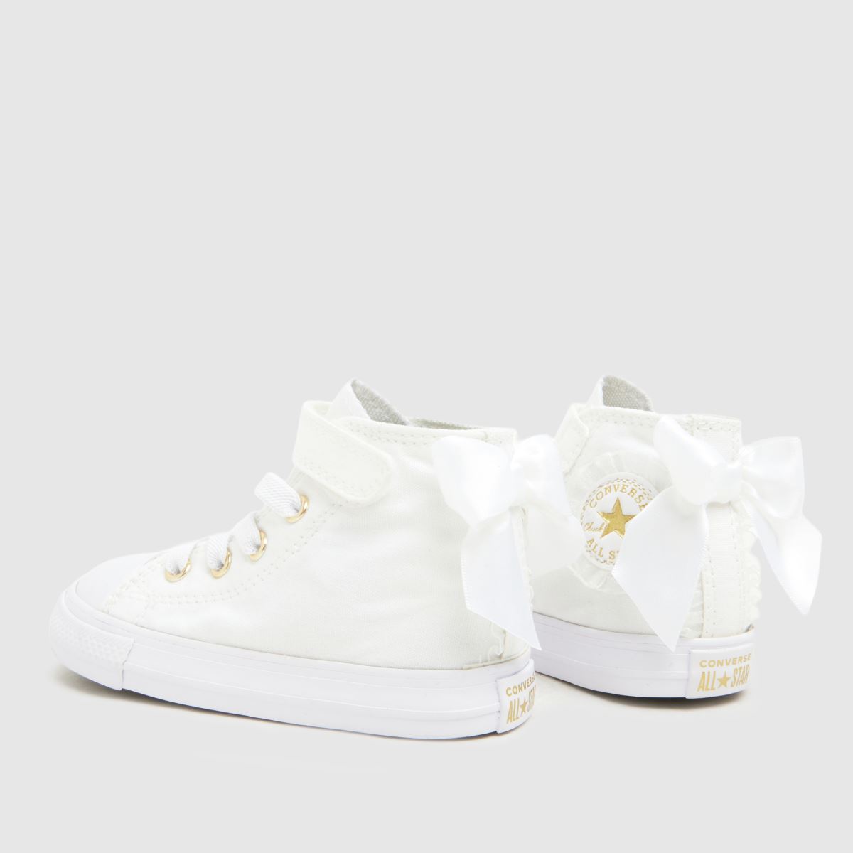 Converse All Star Hi Ruffles Girls Toddler in White Converse All Star Hi Ruffles 7