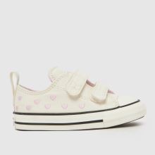 Converse Chucks in Love All Star 2V Girls Toddler in Off-White Multi Converse Chucks in Love All Star 2V,1 of 4
