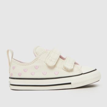 Converse Off-White Multi Chucks in Love All Star 2V Girls Toddler